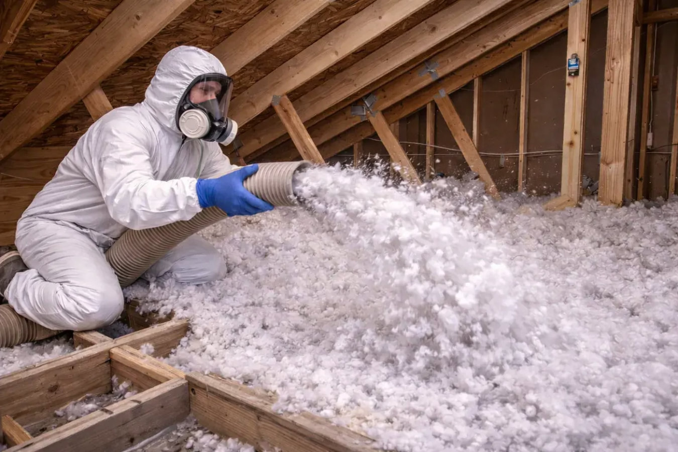 Blown-in insulation